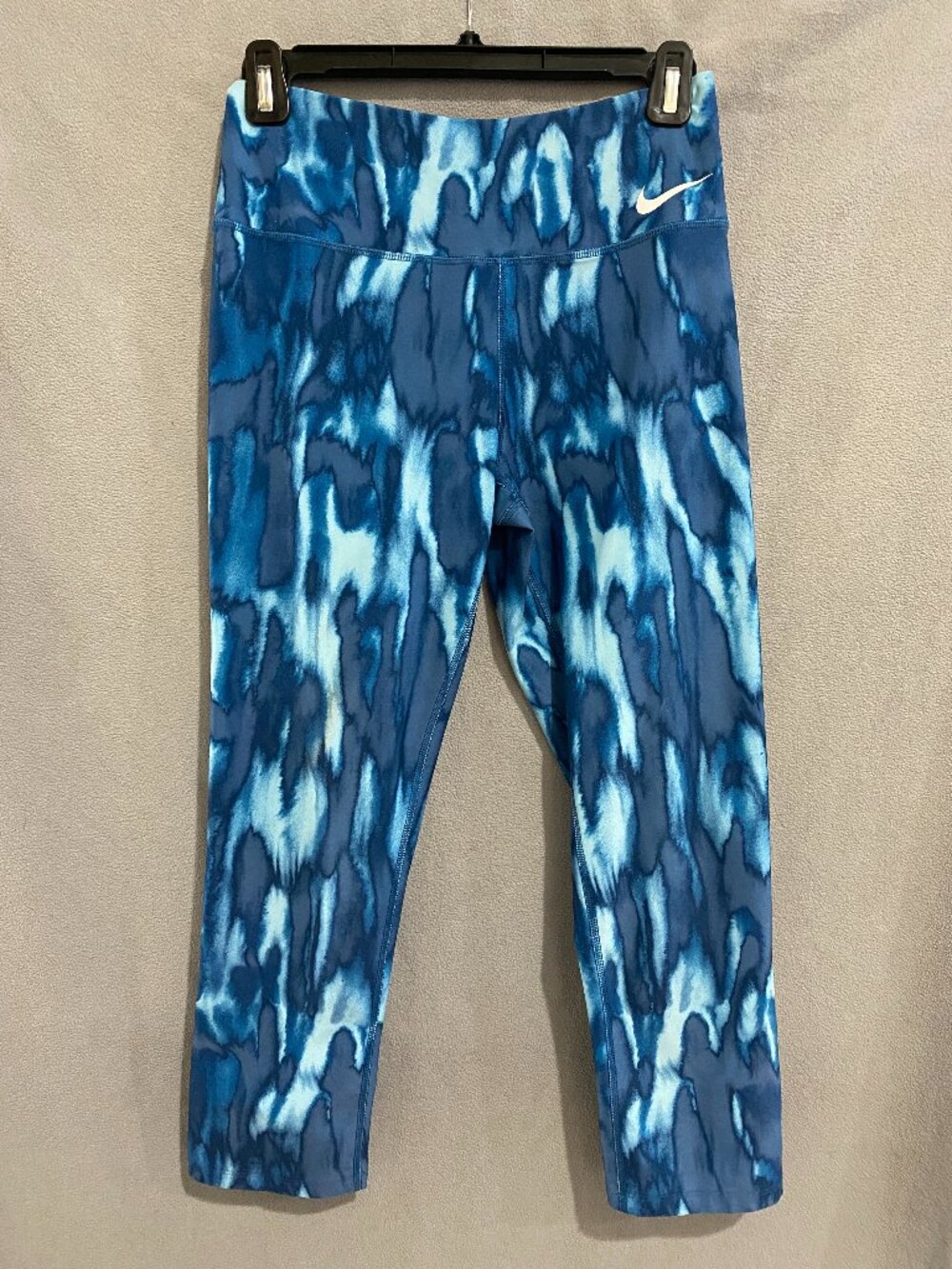 Nike Dri-FIT Blue Abstract Print High Rise Leggings Women’s Size S